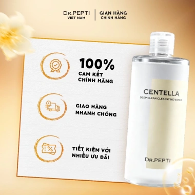 Nước Tẩy Trang Dr.Pepti Centella 400ml – Làm Sạch Sâu, Dịu Nhẹ Cho Mọi Làn Da 7 Nước Tẩy Trang Dr.Pepti Centella 400ml – Làm Sạch Sâu, Dịu Nhẹ Cho Mọi Làn Da 7