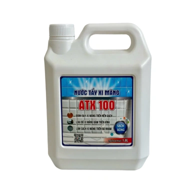 Nước tẩy xi măng ATX 100 - Tẩy sạch vết xi măng trên gạch, đá nhám, kính, sạch sâu, sáng bóng 1,8L giá chỉ 52.000₫