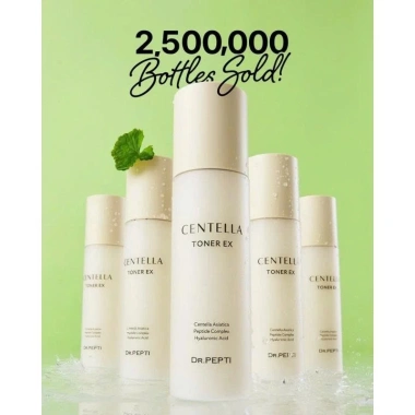 Nước Thần Siêu Căng Bóng Centella Toner EX Dr.Pepti 180ml Mẫu Mới Giá 389k Giảm 474k