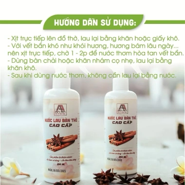 Nước thơm bao sái lau bàn thờ AN AN cao cấp - Tăng tài lộc, tẩy uế, giá ưu đãi 59.000 VND 4