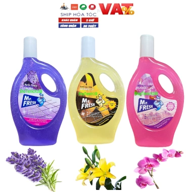 Nước thơm lau sàn Mr.fresh 1,1L Lavender - Thơm sạch, diệt khuẩn, giá 39.900 VNĐ