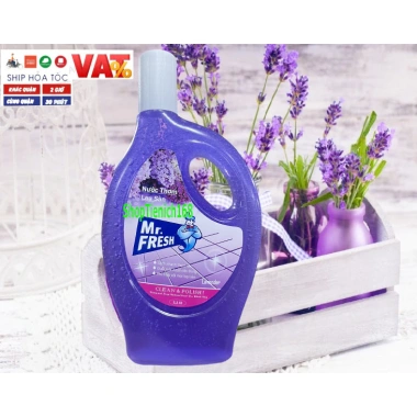 Nước thơm lau sàn Mr.fresh 1,1L Lavender - Thơm sạch, diệt khuẩn, giá 39.900 VNĐ