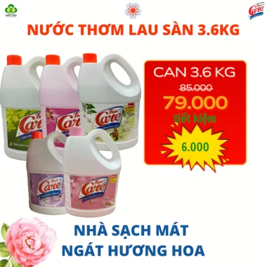 Nước thơm lau sàn TrueCare 3kg6 Giảm giá 79.000, nhà sạch mát hương hoa tươi