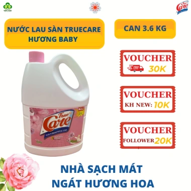 Nước thơm lau sàn TrueCare 3kg6 Giảm giá 79.000, nhà sạch mát hương hoa tươi