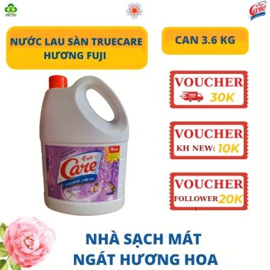 Nước thơm lau sàn TrueCare 3kg6 Giảm giá 79.000, nhà sạch mát hương hoa tươi