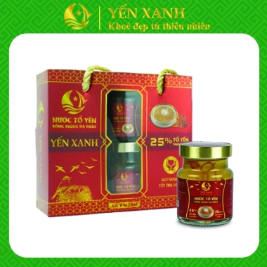 Nước tổ yến sào cao cấp chưng đông trùng hạ thảo Yến Xanh Lốc 6 lọ 70ml - Giá ưu đãi 279.000đ