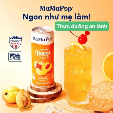 Nước Trái Cây Sparkling MAMAPOP 6 Vị - Ngon Như Mẹ Làm, Giá 299.900 Đã Giảm