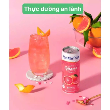 Nước Trái Cây Sparkling MAMAPOP Vị Bưởi Hồng 330ml Giảm Giá Đến 109.900₫