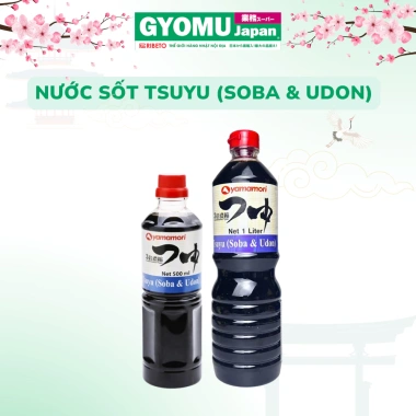 Nước tương Tsuyu Yamamori 500ml 1L cho Soba và Udon, hương vị Nhật Bản, giá giảm 102.000₫