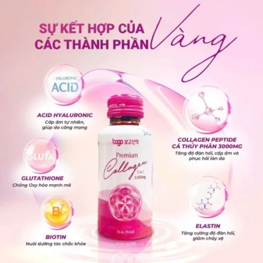 Nước Uống Collagen 3.000mg Bogo Hàn Quốc 5 in 1 - Giúp đẹp da, chống lão hoá, duy trì nét thanh xuân