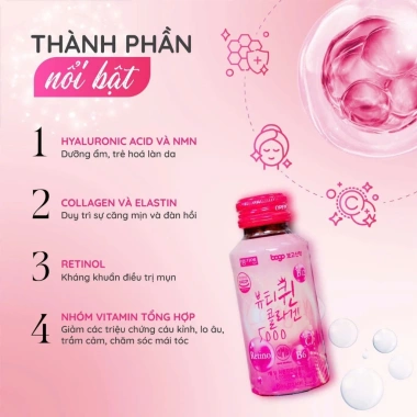 Nước Uống Collagen Beauty Queen 5.000mg - 10 chai, Vitamin Đẹp Da, Giảm Lão Hóa, Chỉ 650k 2
