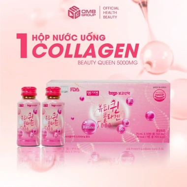 Nước Uống Collagen Beauty Queen 5.000mg - 10 chai, Vitamin Đẹp Da, Giảm Lão Hóa, Chỉ 650k 10