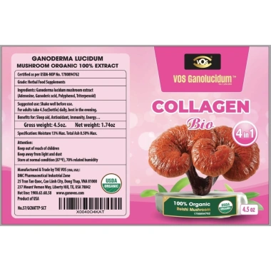 Nước uống Collagen Bio 4 in 1 VOS Ganolucidum + Nấm Linh Chi - Dưỡng da, giảm nếp nhăn, giá 425.000 VND 3