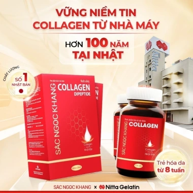 Nước uống Collagen Dipeptide Sắc Ngọc Khang - Da sáng ẩm mịn, căng mướt, chỉ 997k