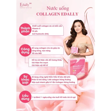 Nước uống Collagen Edally Hàn Quốc - Giảm 21% Đẹp da, tăng đàn hồi, 907.000 VND