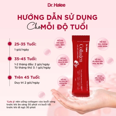 Nước Uống Collagen Lựu Đỏ Curcumin Dr.Halee Dưỡng Da Sáng Mịn, Giảm Nám 10 Gói 15ml Giá Ưu Đãi 850k 4