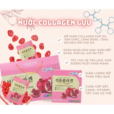 Nước Uống Collagen Lựu Đỏ Hàn Quốc 10 Gói KGF - Dưỡng Da, Chống Lão, Giá 120k 2
