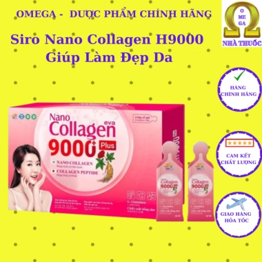 Nuốc Uống Collagen Nano Eva 9.000 HD 2.028 - Hộp 14 gói, Giá 435k, Da Mịn và Căng Da