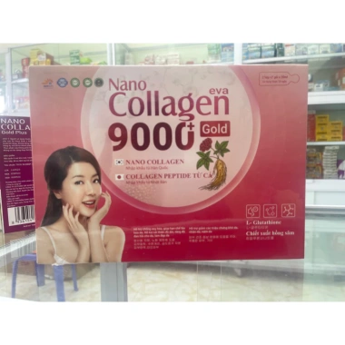 Nuốc Uống Collagen Nano Eva 9.000 HD 2.028 - Hộp 14 gói, Giá 435k, Da Mịn và Căng Da