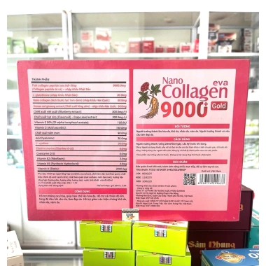 Nuốc Uống Collagen Nano Eva 9.000 HD 2.028 - Hộp 14 gói, Giá 435k, Da Mịn và Căng Da
