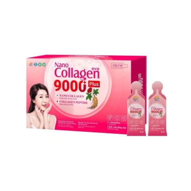 Nuốc Uống Collagen Nano Eva 9.000 HD 2.028 - Hộp 14 gói, Giá 435k, Da Mịn và Căng Da