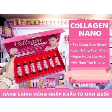 Nước Uống Collagen Nano Lựu Đỏ 1/3 Tuýp Hộp 7 Lọ - Da Trắng Sáng, Giá 94.500₫ 2