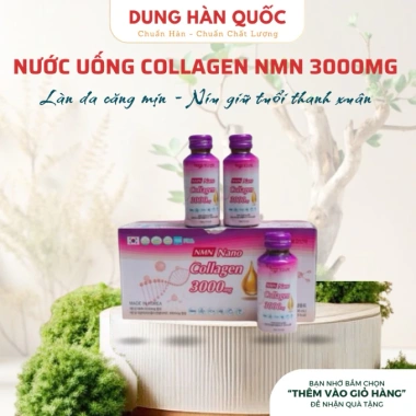 Nước uống Collagen NMN 3.000mg - Hộp 10 chai, giảm giá tới 378k, hỗ trợ da trẻ trung, năng lượng dồi dào