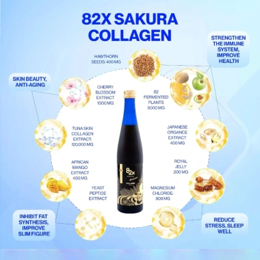 Nước uống Collagen Placenta Sakura Premium 82x - Dưỡng da mịn sáng, giảm giá tới 23% chỉ 2.29 triệu 7