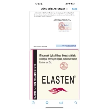 Nước Uống Collagen Thủy Phân Elasten Đức 28 ống tặng 2 ống - Giảm giá, làm đẹp da