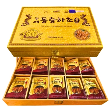 Nước Uống Đông Trùng Hạ Thảo Hộp Gỗ Vàng 30ml 60 Gói DHC Korea Ginseng Giá Ưu Đãi 1.880.000 VND
