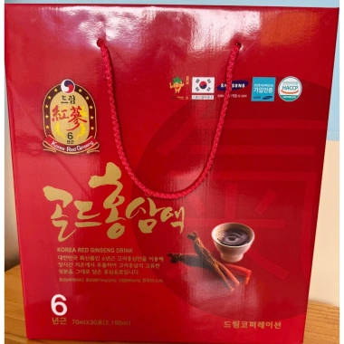 Nước uống hồng sâm 6 năm tuổi Dream Corp - Korea Red Ginseng giảm giá 19% chỉ 319.725₫ 5