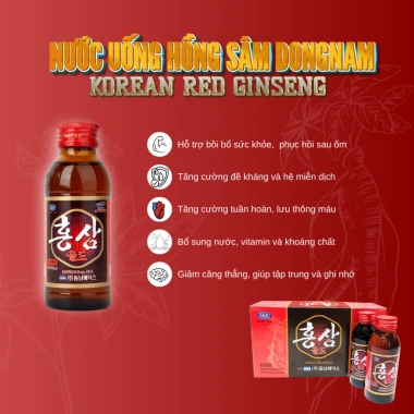 Nước Uống Hồng Sâm DongNam Hàn Quốc 10 chai 100ml - Korepharma giảm giá 120k, ưu đãi hấp dẫn