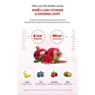 Nước Uống Hồng Sâm Lựu Collagen Hàn Quốc 30 gói - Da Trắng Sáng, Căng Bóng, Tăng Đề Kháng - Giá 435.000₫