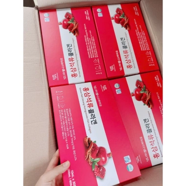 Nước Uống Hồng Sâm Lựu Collagen Hàn Quốc 30 gói - Da Trắng Sáng, Căng Bóng, Tăng Đề Kháng - Giá 435.000₫ 9 Nước Uống Hồng Sâm Lựu Collagen Hàn Quốc 30 gói - Da Trắng Sáng, Căng Bóng, Tăng Đề Kháng - Giá 435.000₫ 9