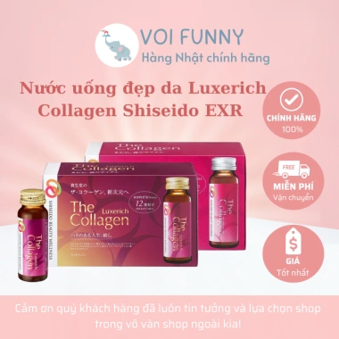 Nước uống Shiseido The Collagen Luxerich 10 chai 50ml chính hãng Nhật Bản 2.026 - 495k