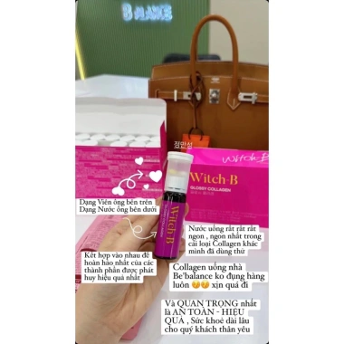 Nước uống WITCH-B Glossy Collagen Bebalance 14 ống - Collagen da đẹp, giá ưu đãi 330.000₫ (giảm từ 415.800₫)