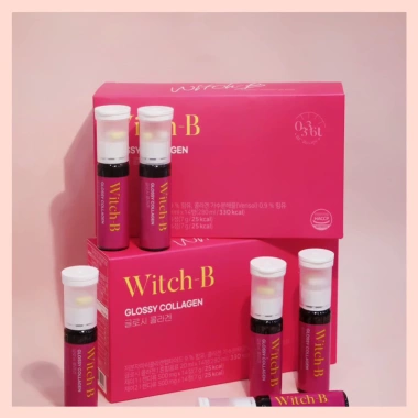 Nước uống WITCH-B Glossy Collagen Bebalance 14 ống - Collagen da đẹp, giá ưu đãi 330.000₫ (giảm từ 415.800₫)