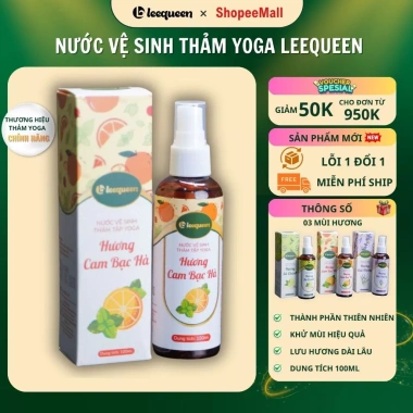 Nước vệ sinh thảm yoga Leequeen khử mùi, an toàn da – giảm giá 100.000đ
