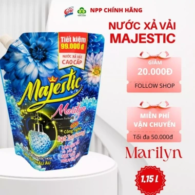 Nước Xả Vải Majestic Xanh - Thơm Lâu, Mềm Vải, Dịu Nhẹ Cho Da, Giá 89.000đ