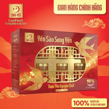 Nước Yến 15% Song Yến - Lốc 6 lọ 70ml, giảm 22%, tăng sức đề kháng, bảo vệ sức khỏe, giá 297k 2 Nước Yến 15% Song Yến - Lốc 6 lọ 70ml, giảm 22%, tăng sức đề kháng, bảo vệ sức khỏe, giá 297k 2