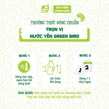Nước Yến Chưng Đường Phèn Green Bird 72g - Thanh mát, dễ uống, giảm giá 142.500₫