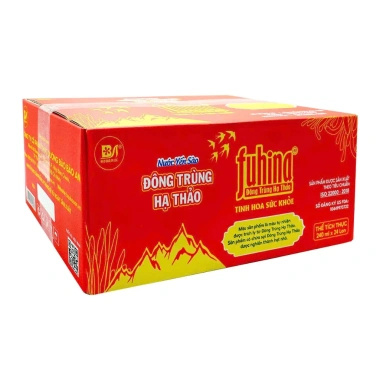Nước yến sào đông trùng hạ thảo Fuhina 240ml 24 lon - giá 379k, hỗ trợ đề kháng