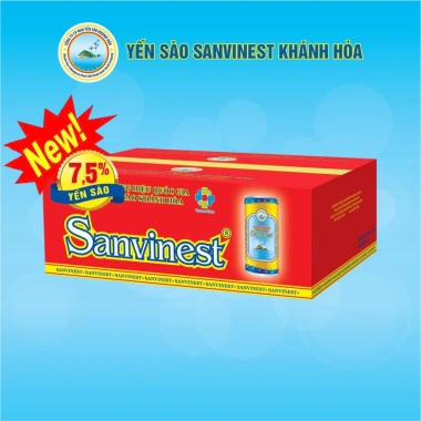 Nước Yến Sào Khánh Hòa Sanvinest 7,5% Cao Cấp 190ml - Thùng 30 Lon Giá Ưu Đãi 310.000đ