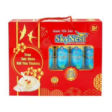 Nước Yến Sào SkyNest 3% Tổ Yến Thật - Hộp 5 Lon 190ml, Giải Khát Nhanh, Giá 55.000 VND 2