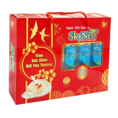 Nước Yến Sào SkyNest 3% Tổ Yến Thật - Hộp 5 Lon 190ml, Giải Khát Nhanh, Giá 55.000 VND 3