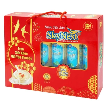 Nước Yến Sào SkyNest 3% Tổ Yến Thật - Hộp 5 Lon 190ml, Giải Khát Nhanh, Giá 55.000 VND 4