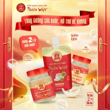 Nước Yến Sào Thiên Việt vị Đông Trùng Hạ Thảo 6 hũ 70ml Giá ưu đãi 240k tăng sức đề kháng 5