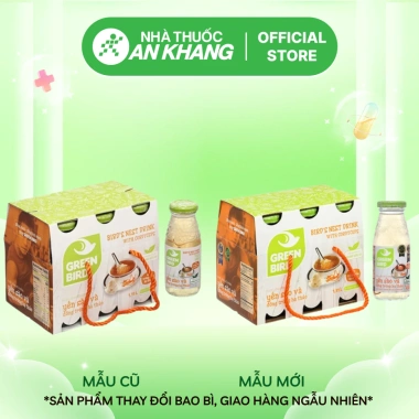 Nước yến sào và đông trùng hạ thảo Green Bird 6 chai 185ml - Giá ưu đãi 158.000, tăng sức đề kháng Nước yến sào và đông trùng hạ thảo Green Bird 6 chai 185ml - Giá ưu đãi 158.000, tăng sức đề kháng