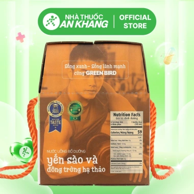 Nước yến sào và đông trùng hạ thảo Green Bird 6 chai 185ml - Giá ưu đãi 158.000, tăng sức đề kháng