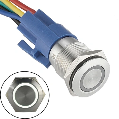 Nút ấn chốt 22mm thép không gỉ tự khóa Switch 110-220V bật tắt LED - Giá 97.414 VND - điện dân dụng - độ bền cao - đảm bảo an toàn
